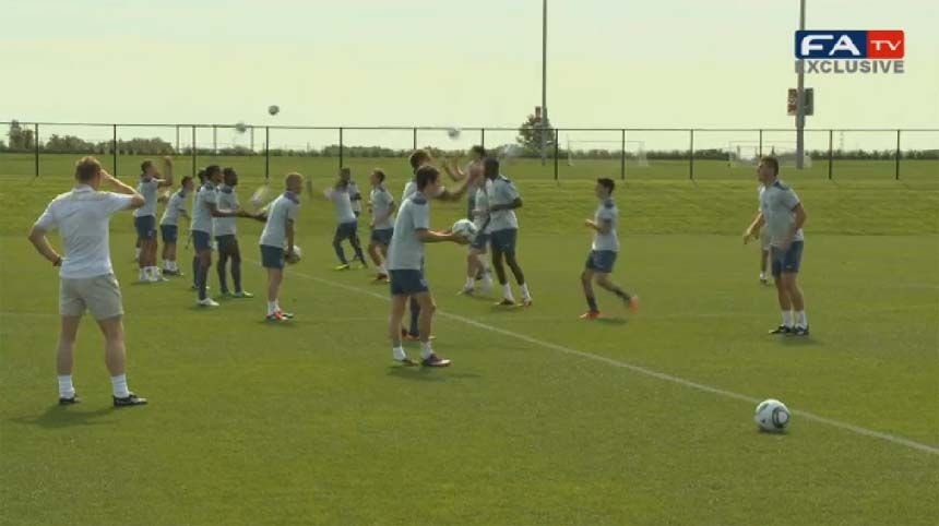 England U20s train in Denver, Colorado.